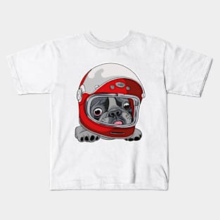 Racer pug Kids T-Shirt